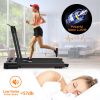 2 in 1 Under Desk Folding Treadmill, Portable Motorized Electric Walking Jogging Machine with Remote Control and LED Display for Home/Office Workout